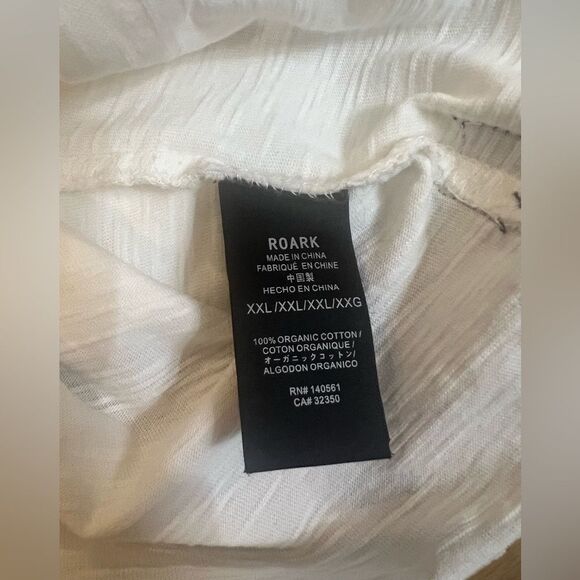 Roark mens midweight White T-Shirt size XXL - Picture 9 of 11